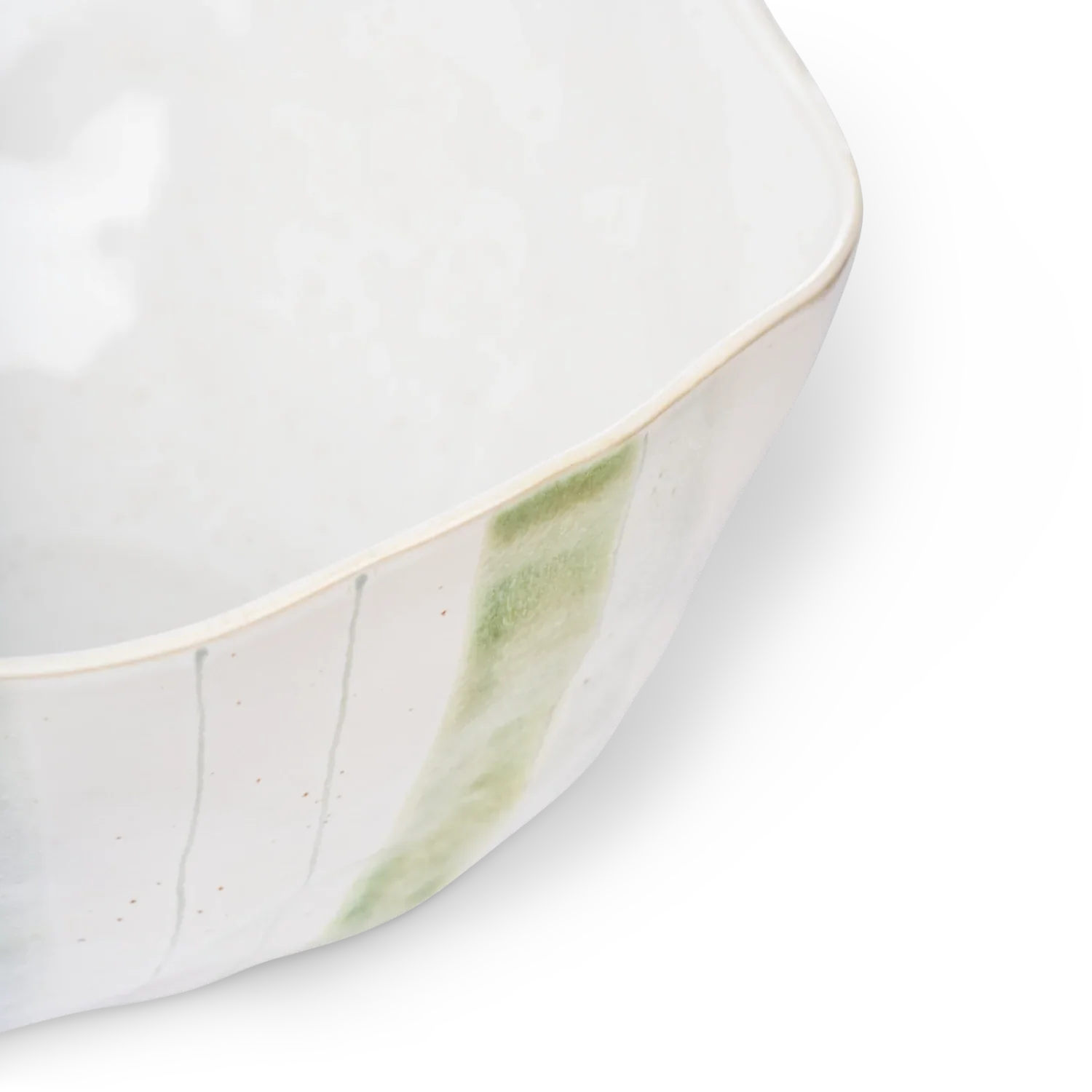 Neptune Accessories_Tabletop_Serveware default Hollywell Serving Bowl, Green Stripe