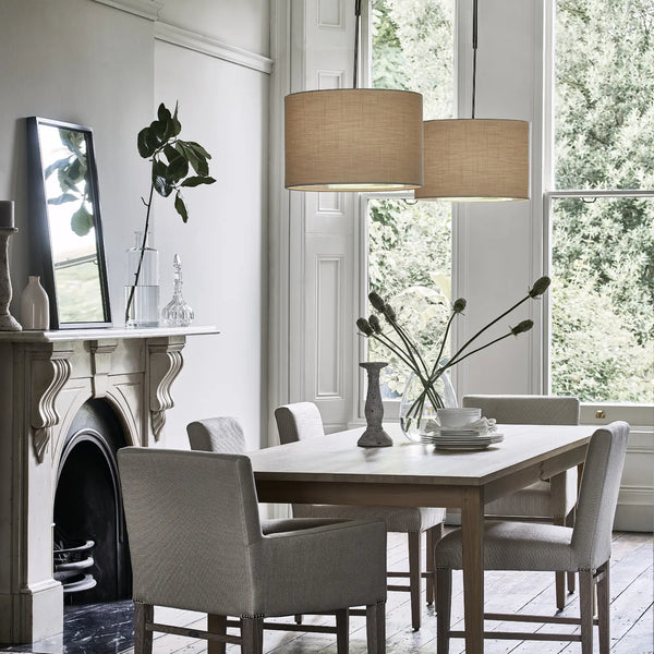 Neptune Accessories_Lighting_Lighting accessories Iona 18" Linen Drum Pendant Ceiling Shade with Diffuser