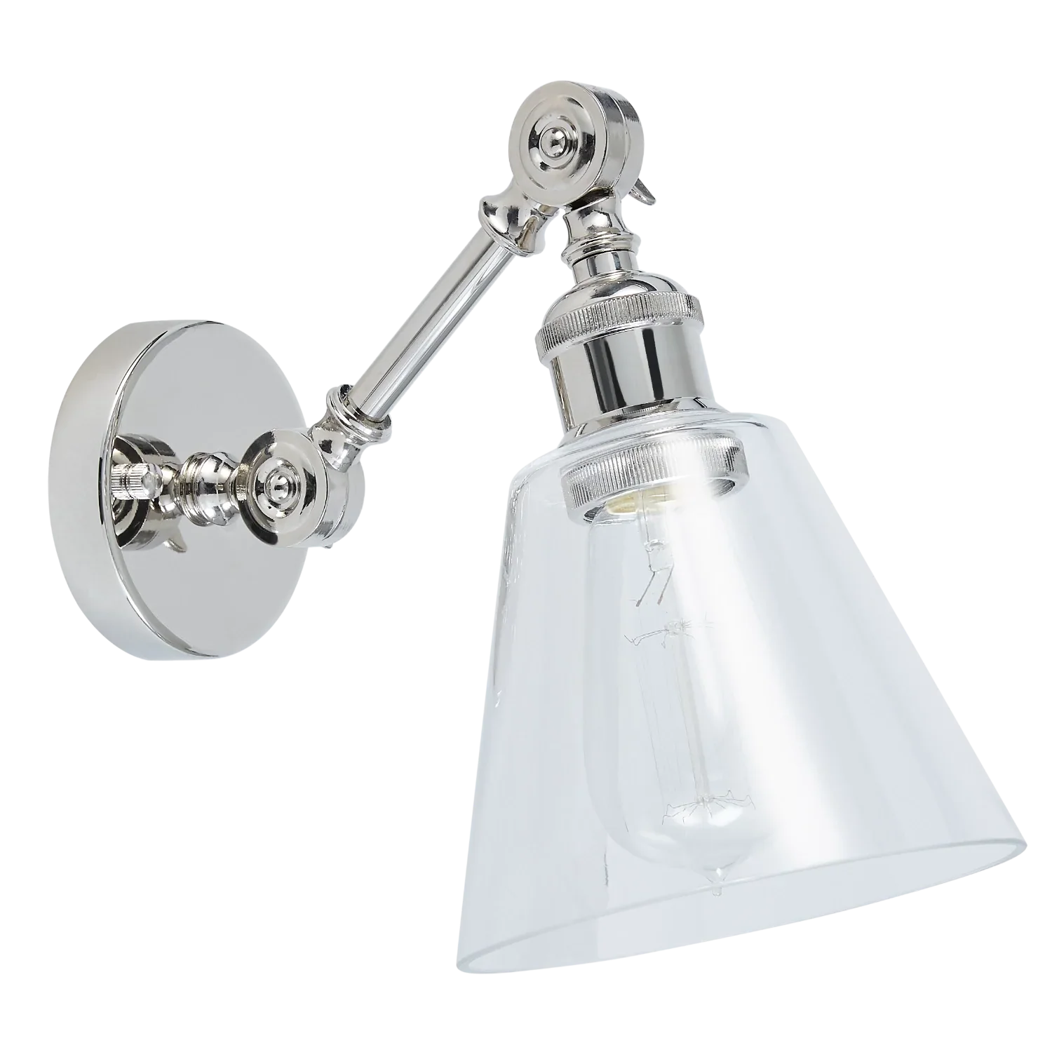 Neptune Accessories_Lighting_Wall lights default Keats Glass Shade Wall Light, Nickel