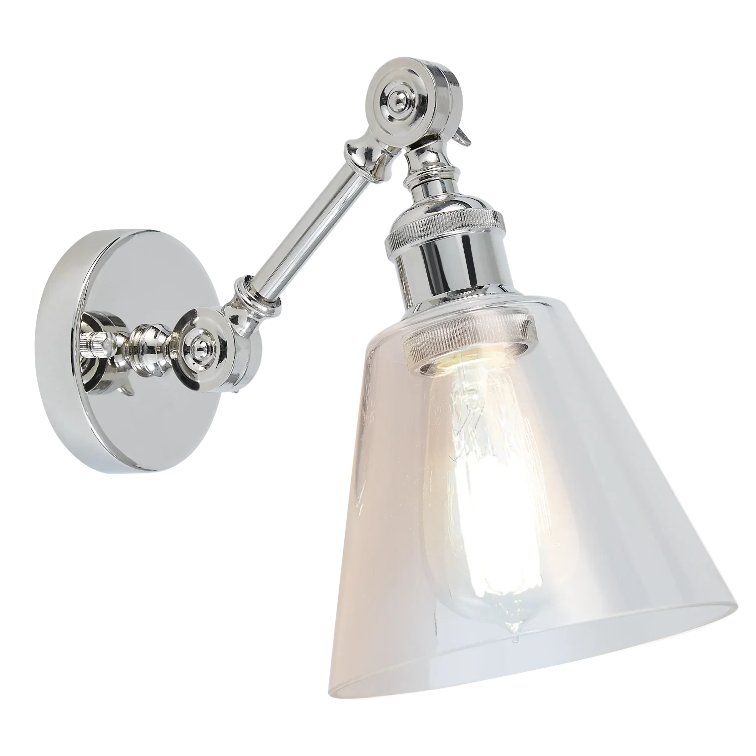 Neptune Accessories_Lighting_Wall lights default Keats Glass Shade Wall Light, Nickel