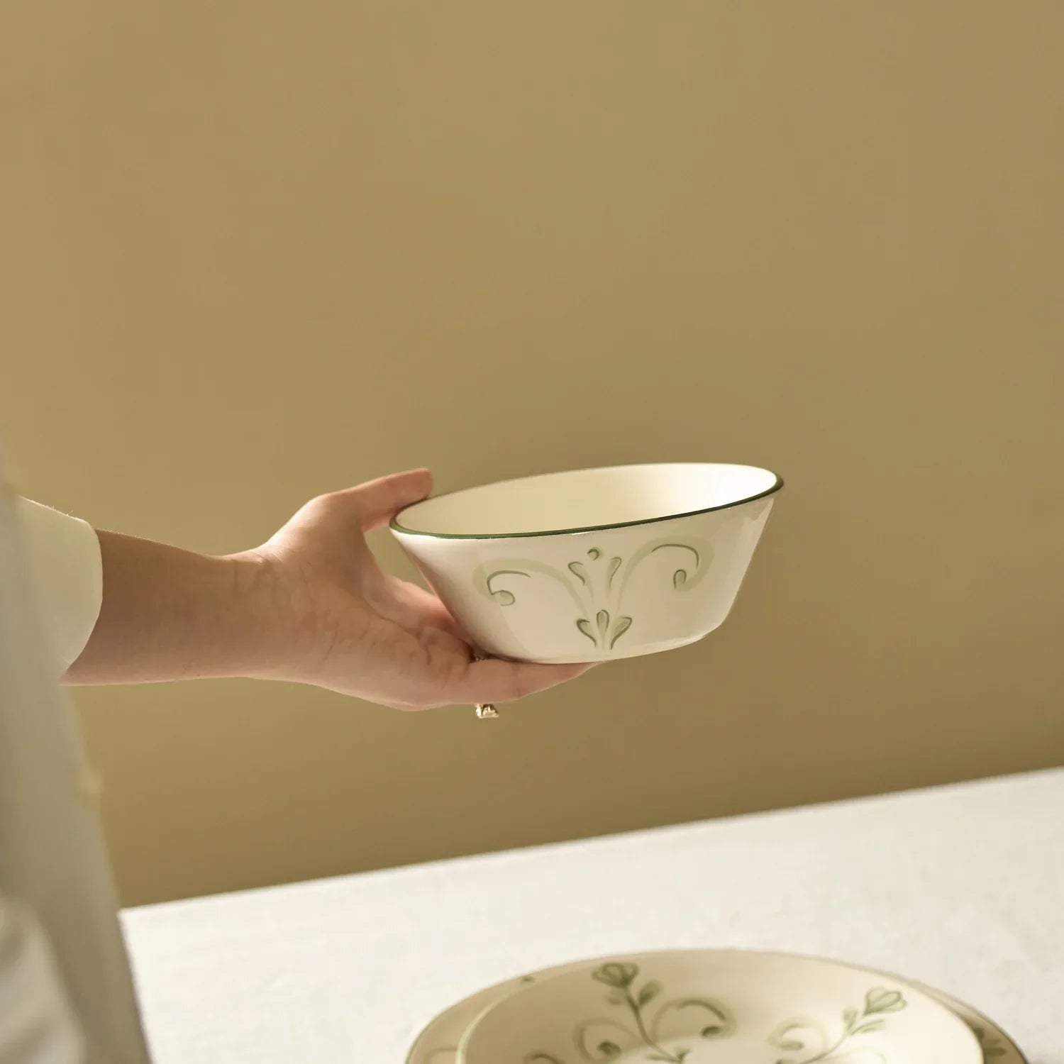 Neptune Accessories_Tabletop_Dinnerware default Lamorna Green Cereal Bowl