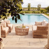 Neptune Seasonal_Garden_Outdoor sofas and relaxed chairs default Longmeadow 4 Seater Wicker Garden Sofa Set with Round Coffee Table