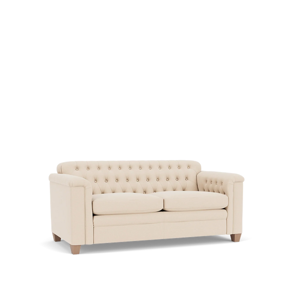 Neptune Sofas default Lottie 2 Seater Sofa, Heavyweight Linen Pale Oat - Natural Oak Legs