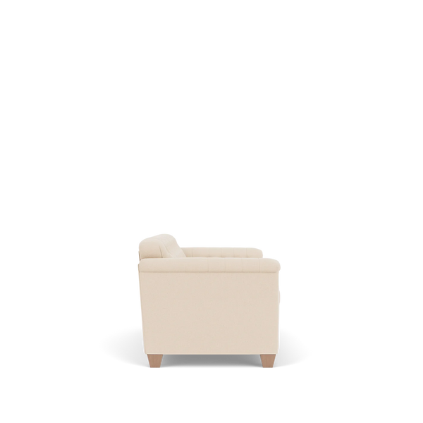 Neptune Sofas default Lottie 2 Seater Sofa, Heavyweight Linen Pale Oat - Natural Oak Legs