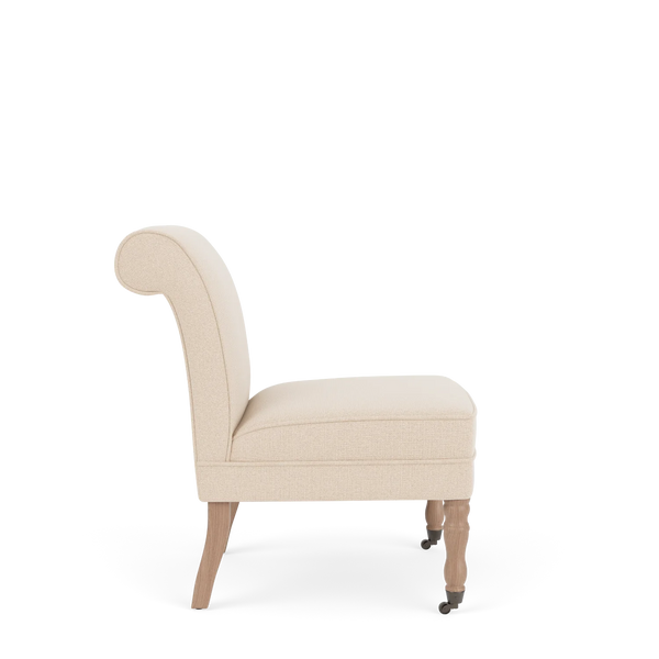 Madeleine Accent Chair, Heavyweight Linen Pale Oat