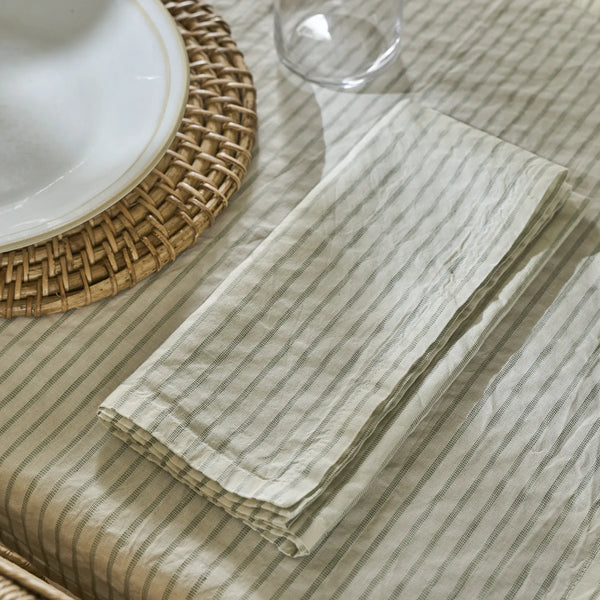 Neptune Accessories_Tabletop_Table linens default Maeve Cotton Linen Napkins, Nettle - Set of 4