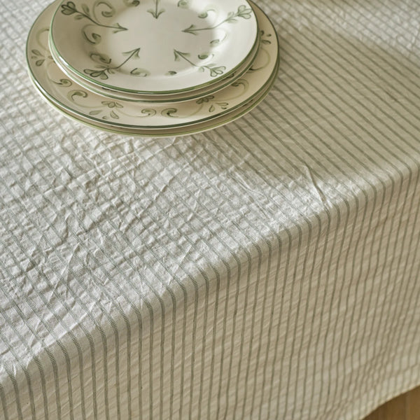 Neptune Accessories_Tabletop_Table linens default Maeve Cotton Linen Tablecloth, Nettle