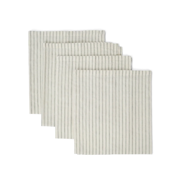 Neptune Accessories_Tabletop_Table linens default Maeve Cotton Linen Napkins, Nettle - Set of 4