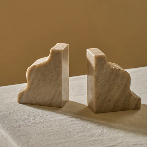 Neptune Accessories_Living accessories_Decorative accessories Malborough Curved Marble Bookends