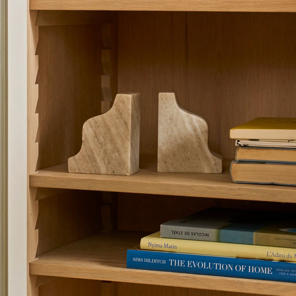 Neptune Accessories_Living accessories_Decorative accessories Malborough Curved Marble Bookends