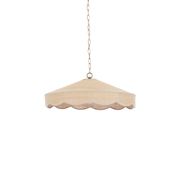 Neptune Accessories_Lighting_Pendants default Marina Large Scalloped Raffia Pendant Light
