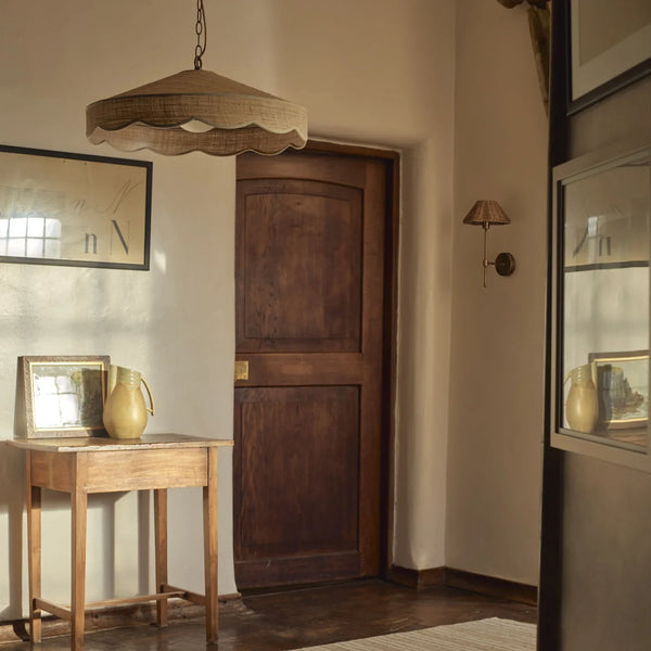 Neptune Accessories_Lighting_Pendants default Marina Large Scalloped Raffia Pendant Light