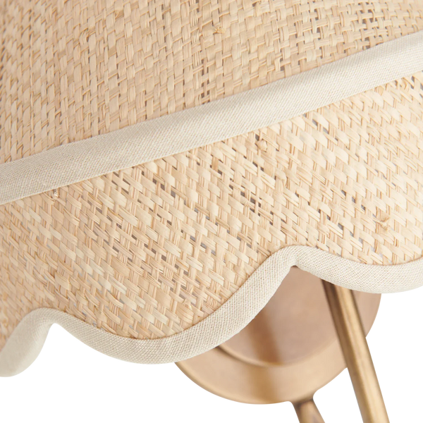 Neptune Accessories_Lighting_Wall lights default Marina Scalloped Raffia Wall Light