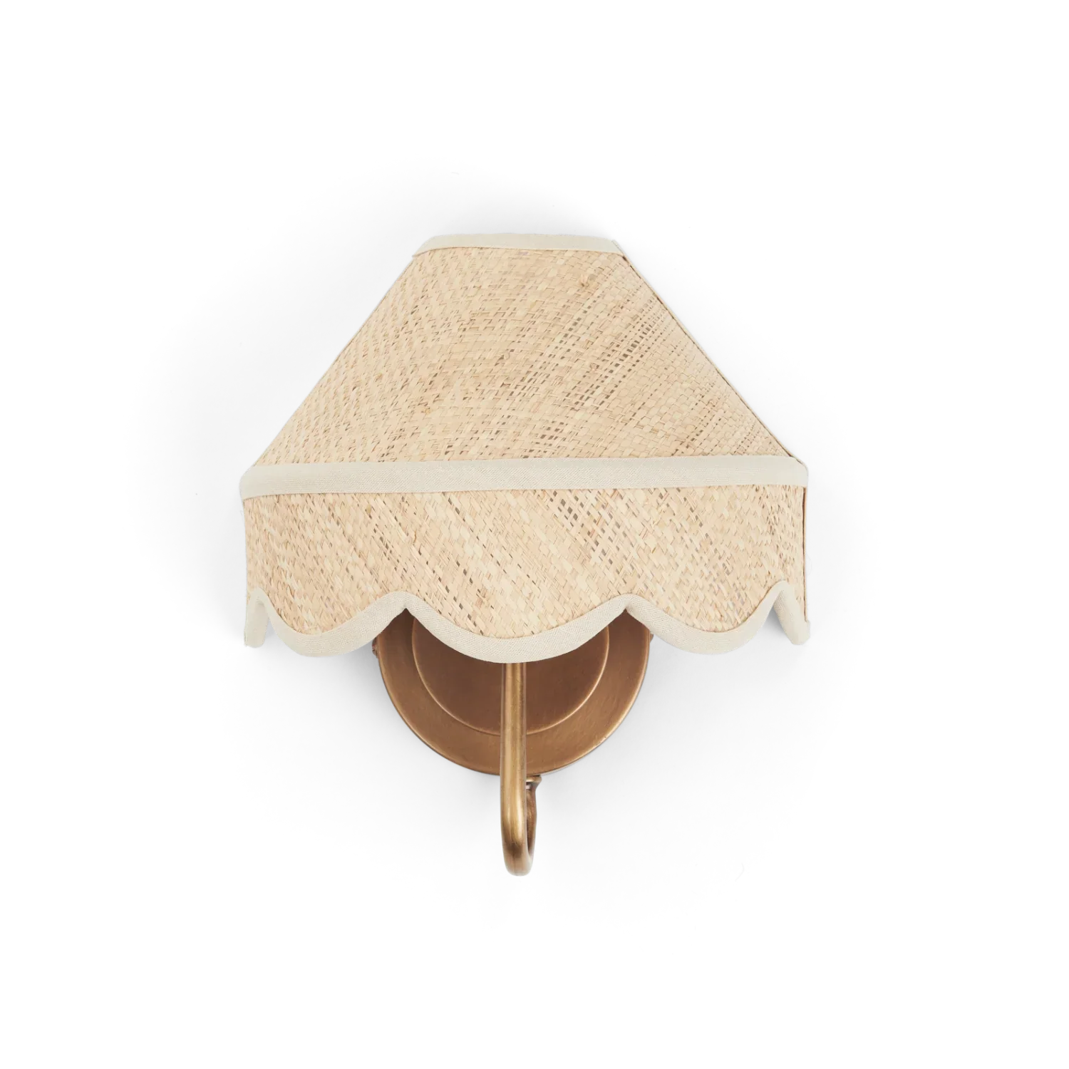 Neptune Accessories_Lighting_Wall lights default Marina Scalloped Raffia Wall Light