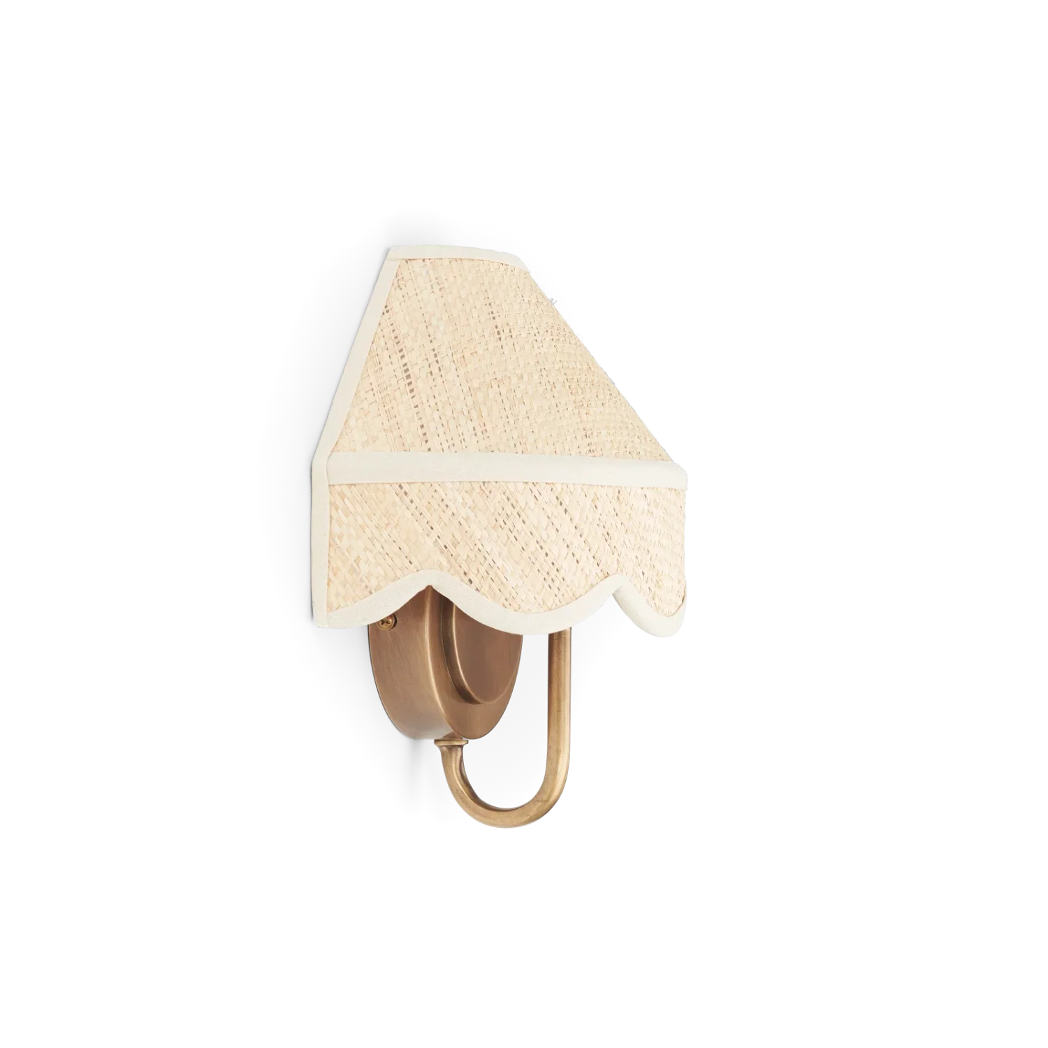 Neptune Accessories_Lighting_Wall lights default Marina Scalloped Raffia Wall Light