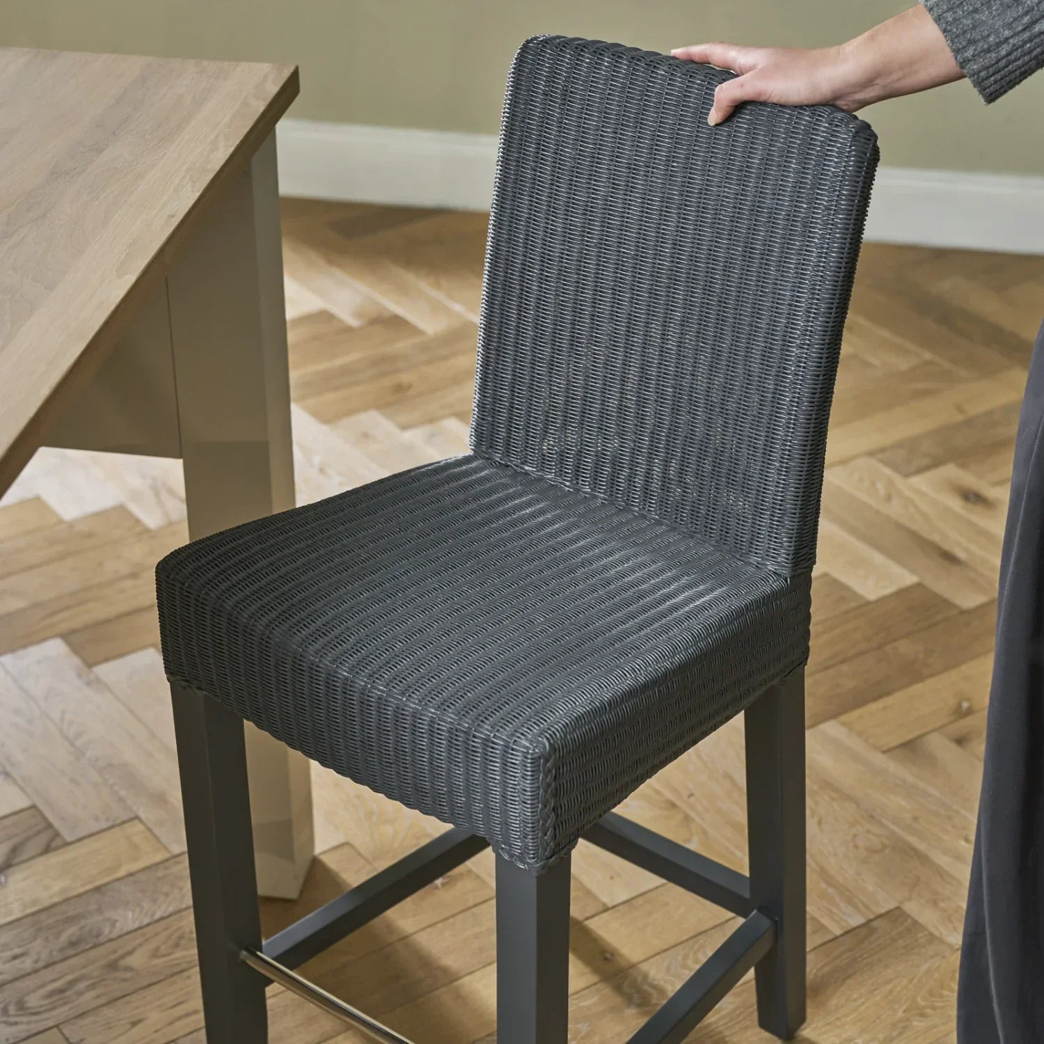 Neptune Furniture_Living & dining furniture_Dining & bar stools Montague Lloyd Loom High Back Bar Stool