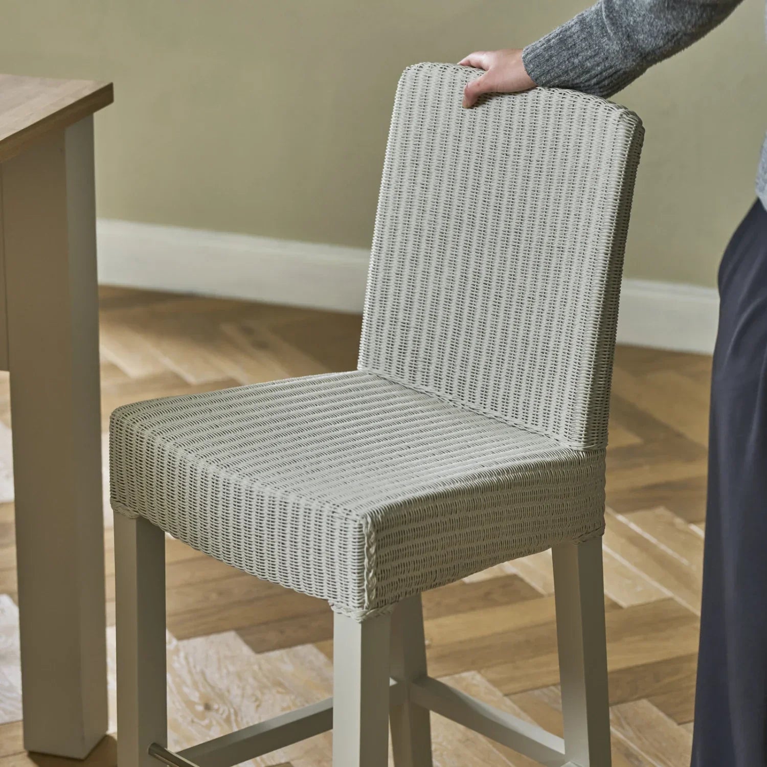 Neptune Furniture_Living & dining furniture_Dining & bar stools Montague Lloyd Loom High Back Bar Stool