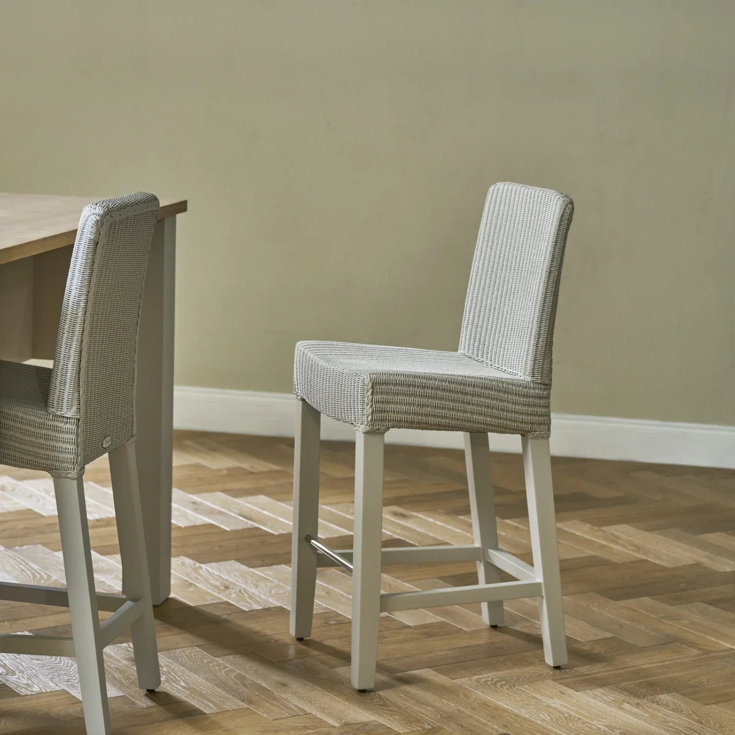 Neptune Furniture_Living & dining furniture_Dining & bar stools Driftwood Montague Lloyd Loom High Back Bar Stool