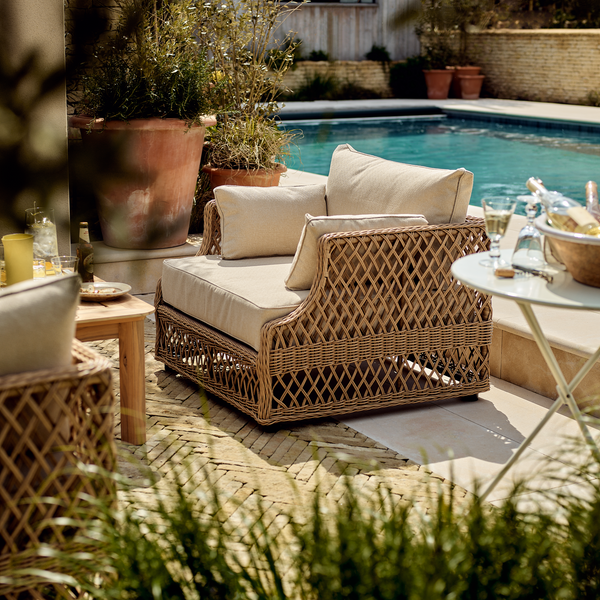 Longmeadow Relaxed Wicker Garden Armchair - Main Image