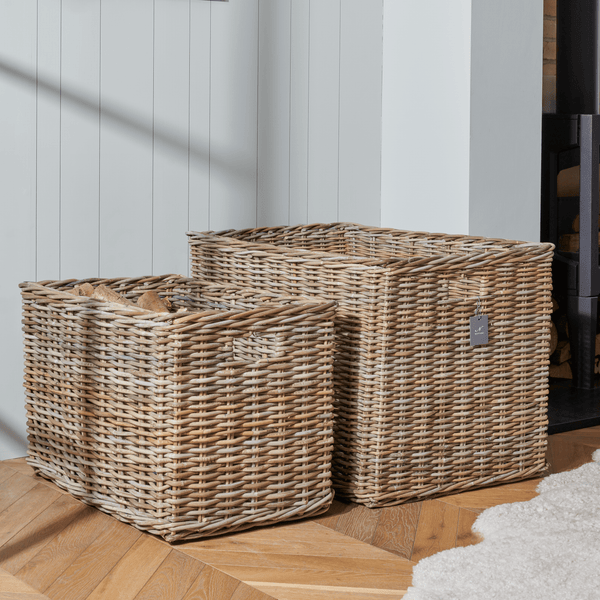 Neptune Baskets Somerton Rectangular Log Basket