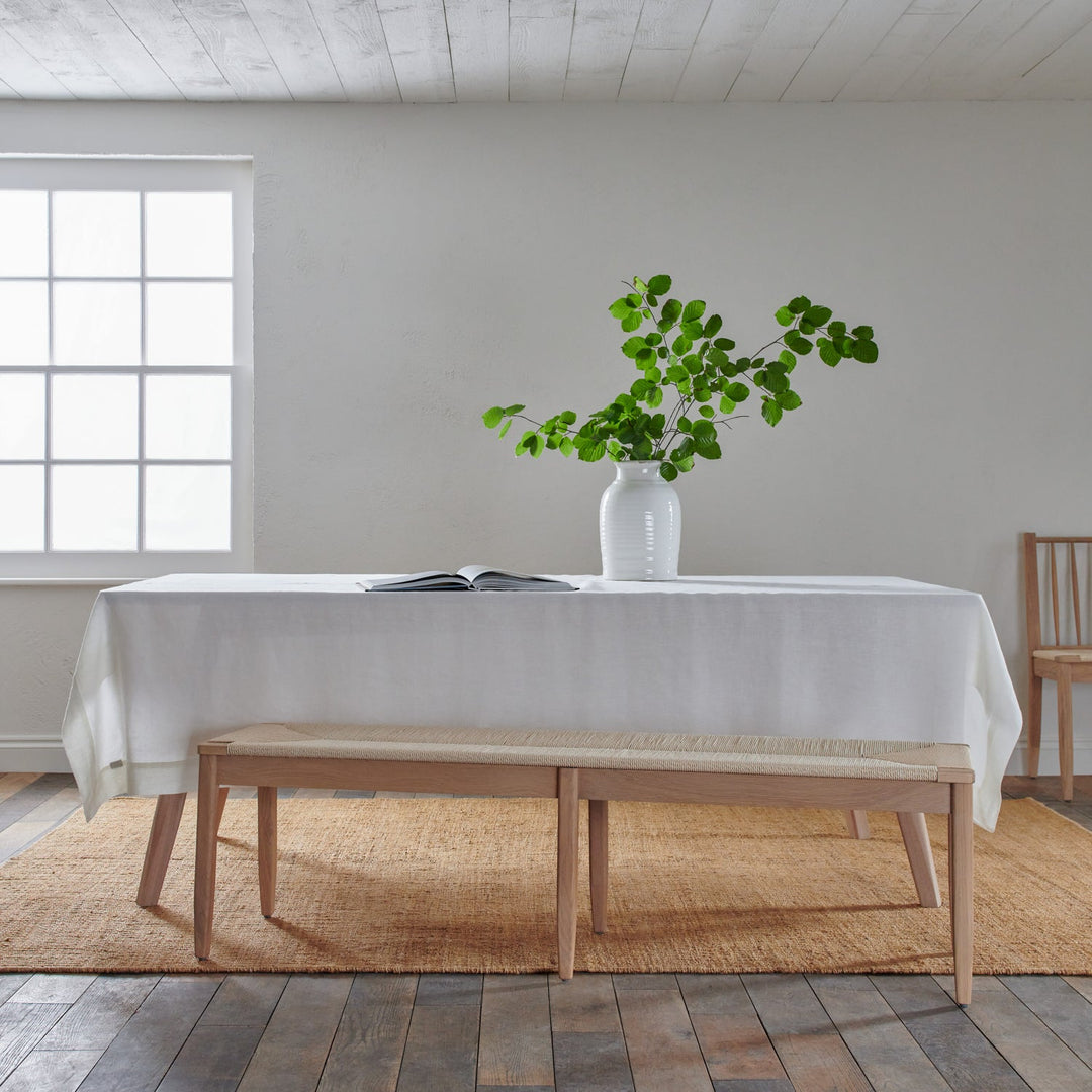 Wycombe 3 Seater Oak Dining Bench – Neptune