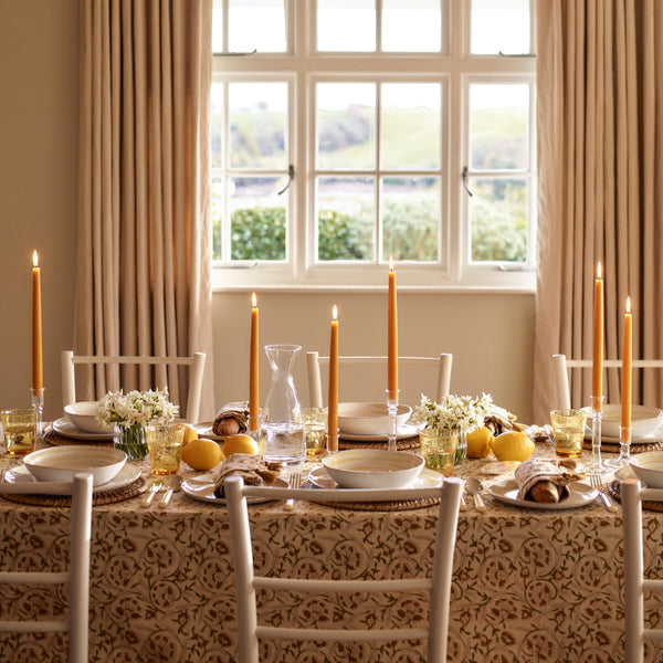 Neptune Candles Saffron Nightingale Tapered Candles, Set of 4