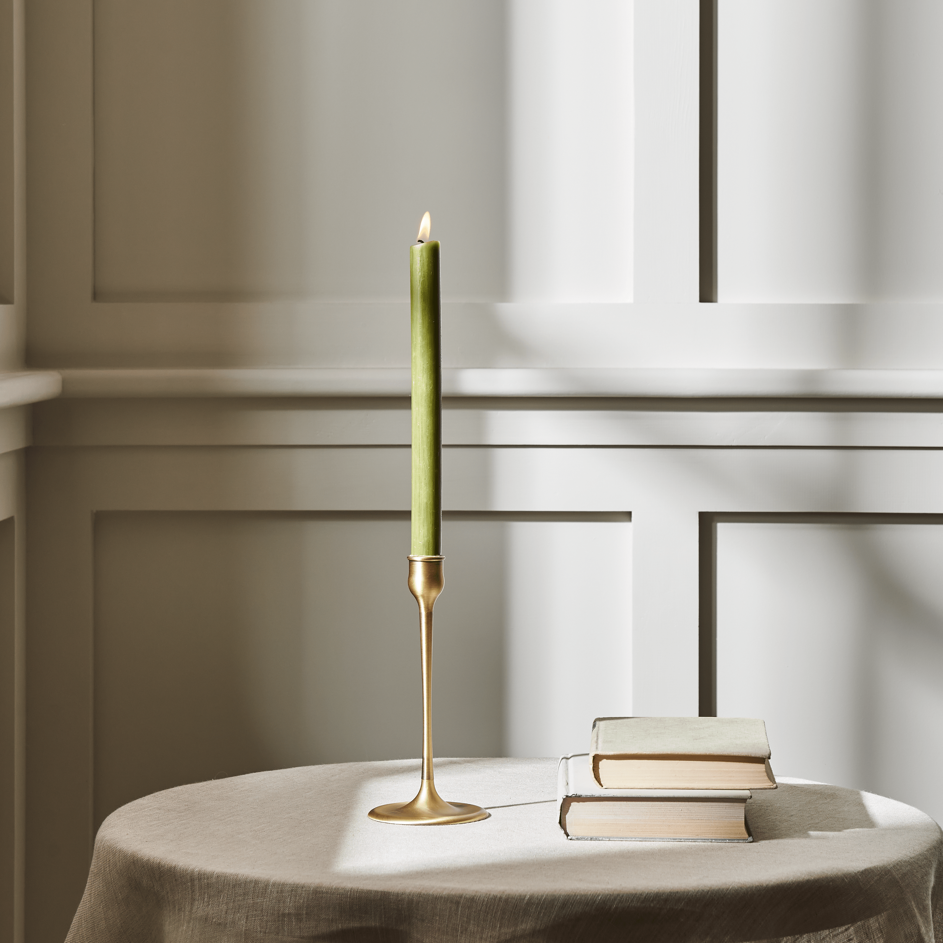 Neptune Candlesticks & Tealight Holders Tall Heddon Candlestick, Brass