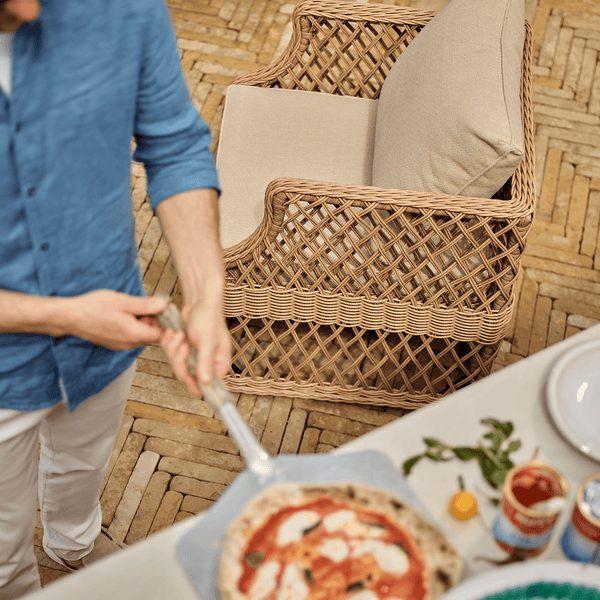Neptune Seasonal_Garden_Outdoor dining and carver chairs default Renewed Longmeadow Wicker Carver Garden Dining Chair