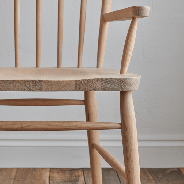 Neptune Chairs Wardley Carver Chair, Natural Oak