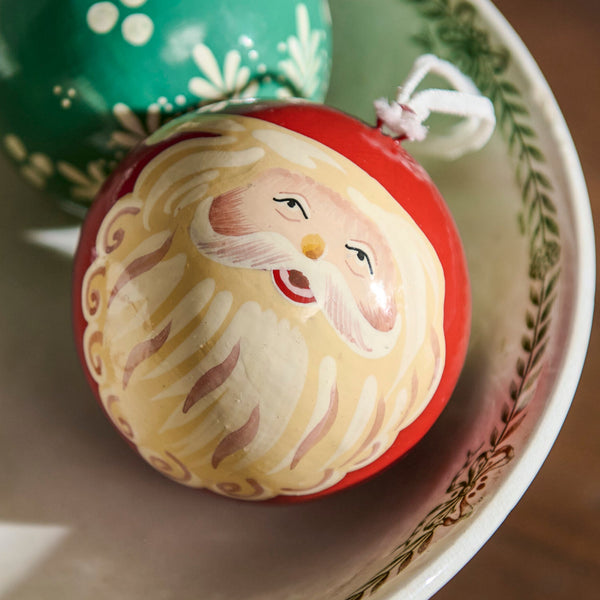 Neptune Christmas Decorations Default Father Christmas Papier-mâché Bauble