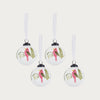 Neptune Christmas Decorations Default Merrivale Red Bird Glass Bauble, Set of 4
