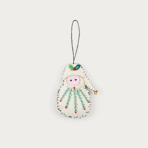 Neptune Christmas Decorations Default Santa Head Felt Decoration