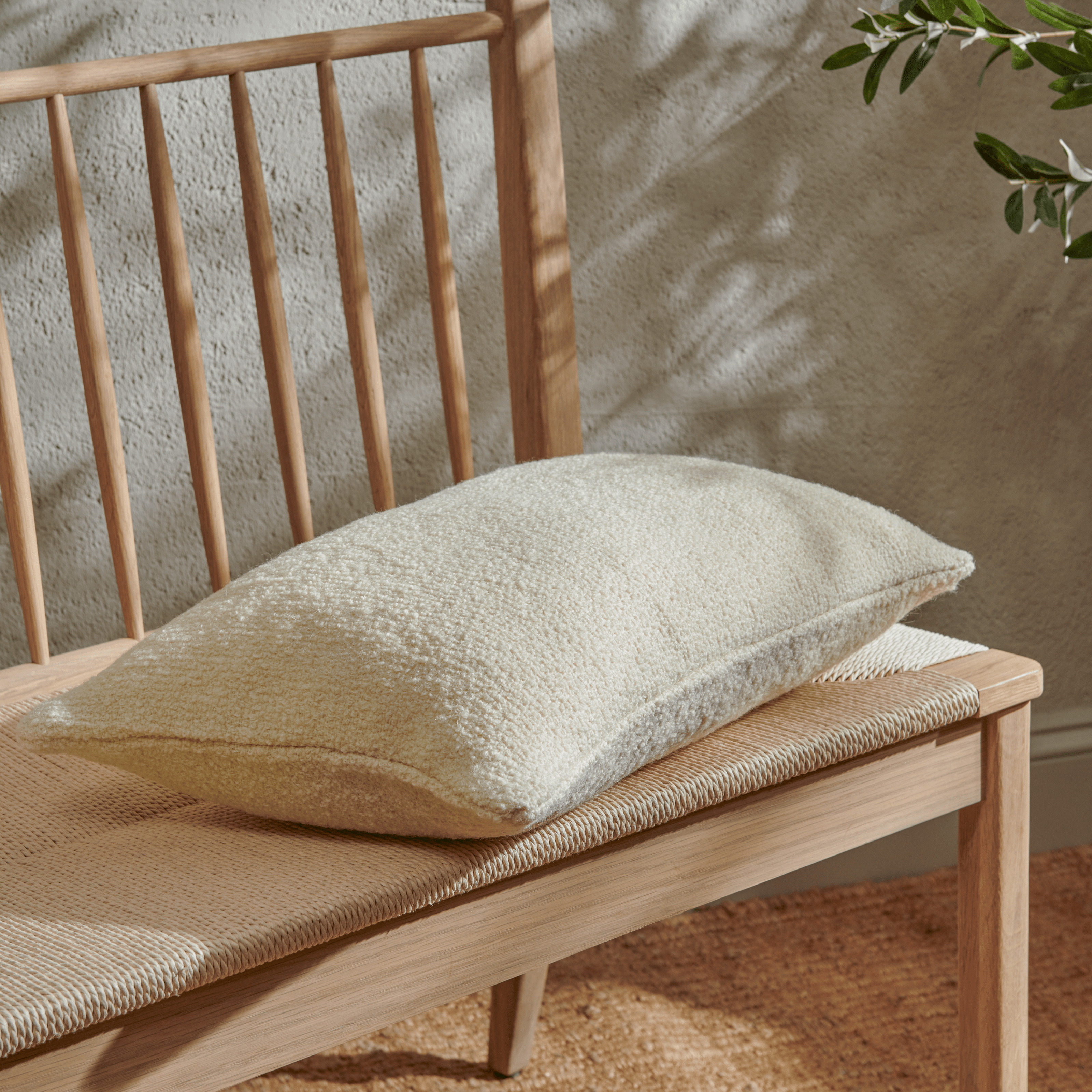 Neptune Cushions Grace Cushion, British Boucle 35x55cm