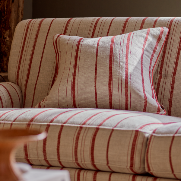 Neptune Cushions Scatter Cushion, Red Carskiey Stripe