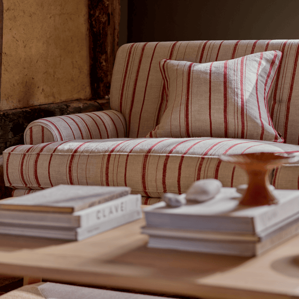 Neptune Cushions Scatter Cushion, Red Carskiey Stripe