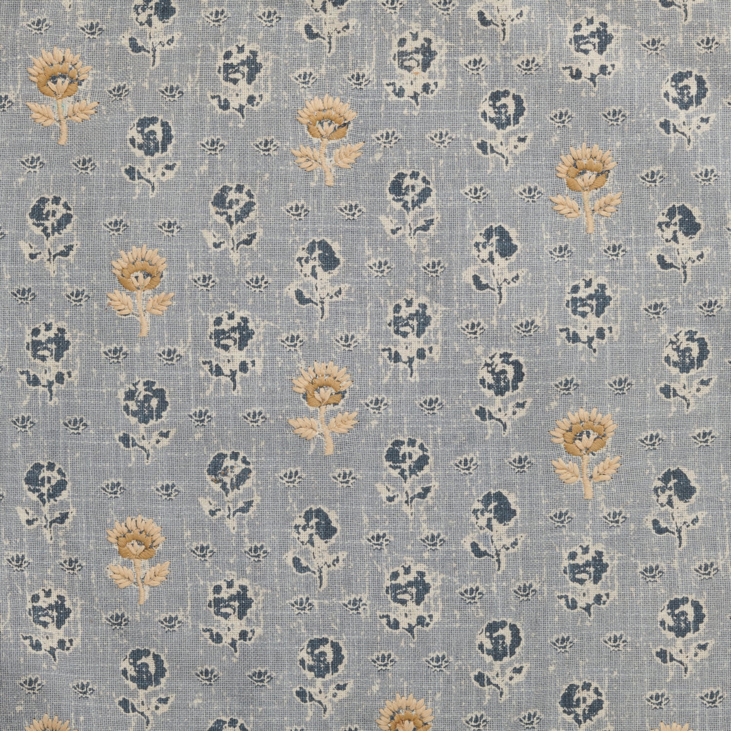 Neptune Cushions Clover Embroidered Scatter Cushion, Navy