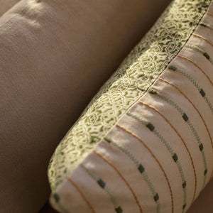 Neptune Cushions Frida Square Embroidered Scatter Cushion, Green
