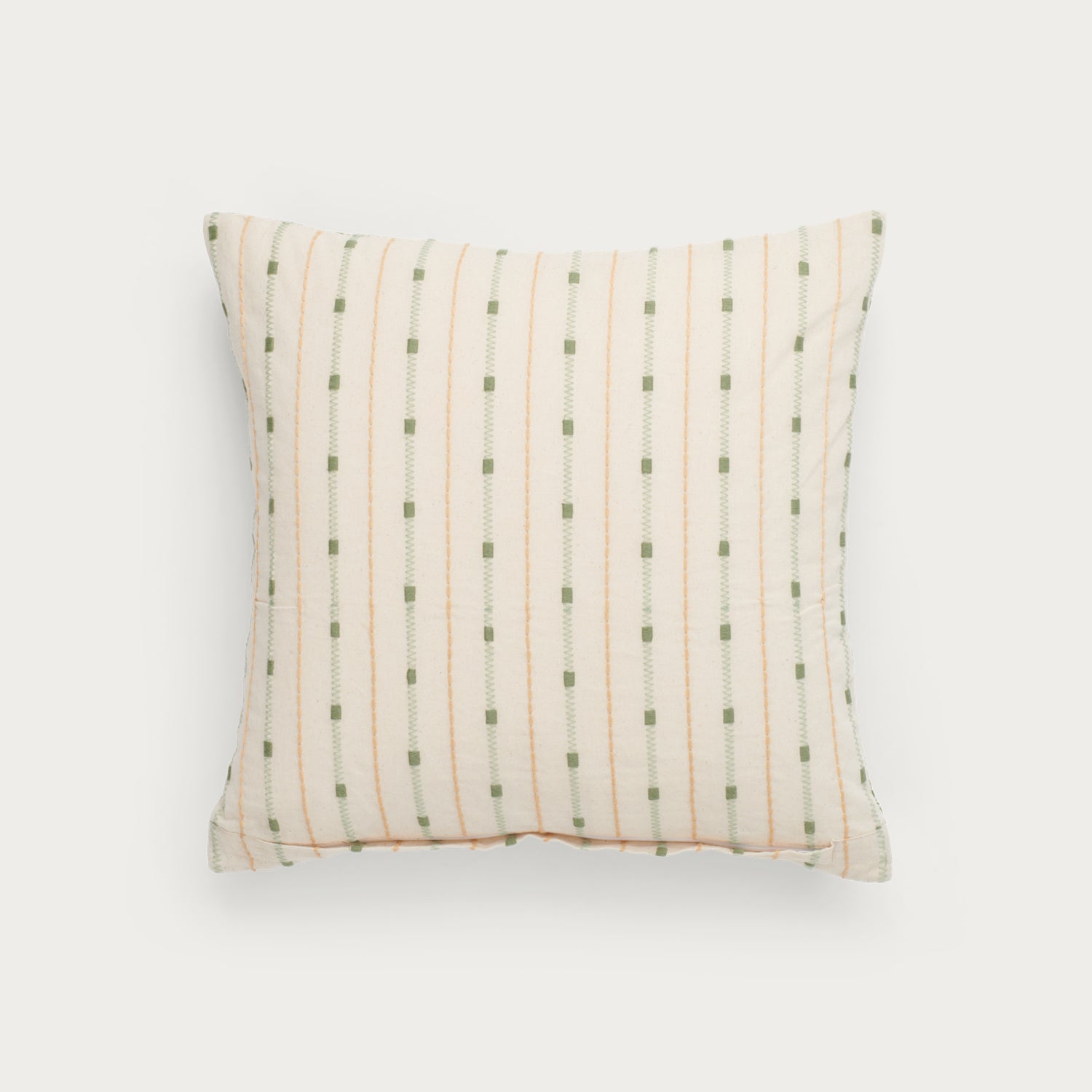 Neptune Cushions Frida Square Embroidered Scatter Cushion, Green