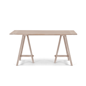 Hebden Trestle Table, Chalked Oak Legs