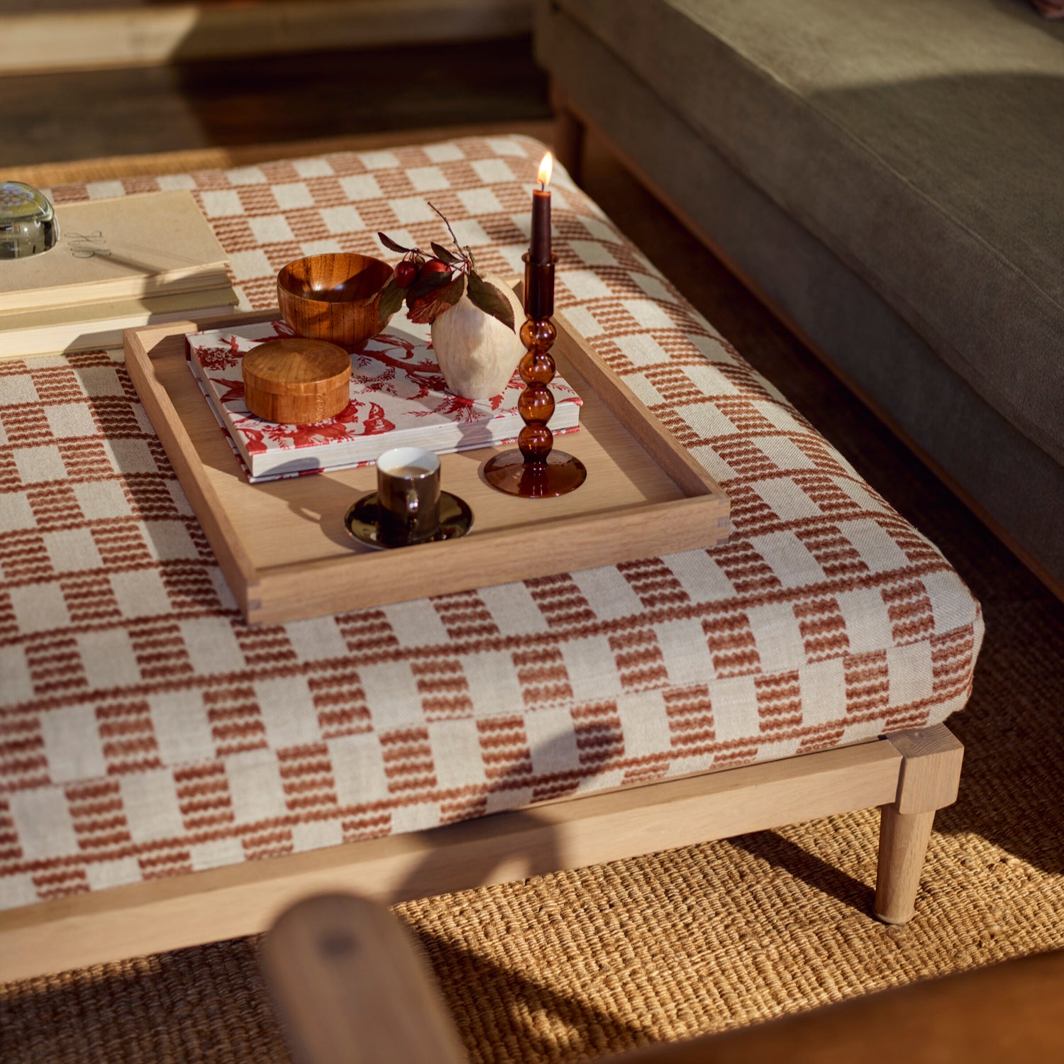 Neptune Footstools & Ottomans Ophelia Footstool, Rust Cove