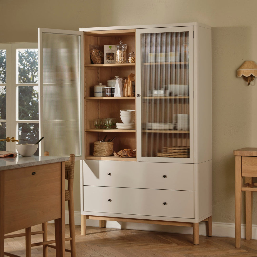 Farlow 1200 Full Height Freestanding Larder - Silver Birch – Neptune