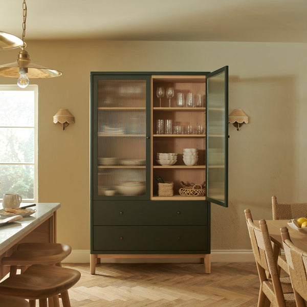 Neptune Full Height Cabinets Default Farlow Freestanding Double Kitchen Larder, Constable Green