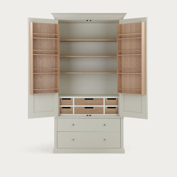 Neptune Full Height Cabinets Suffolk Freestanding Double Kitchen Larder, Painted