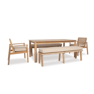 Kew Table, Bench & Carver Chairs Set
