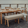 Renewed Last Chance Kew Bench with Natural Woven Cushion