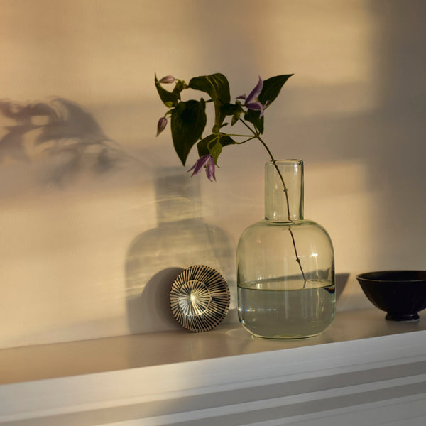 Neptune Glassware Primrose Green Glass Carafe