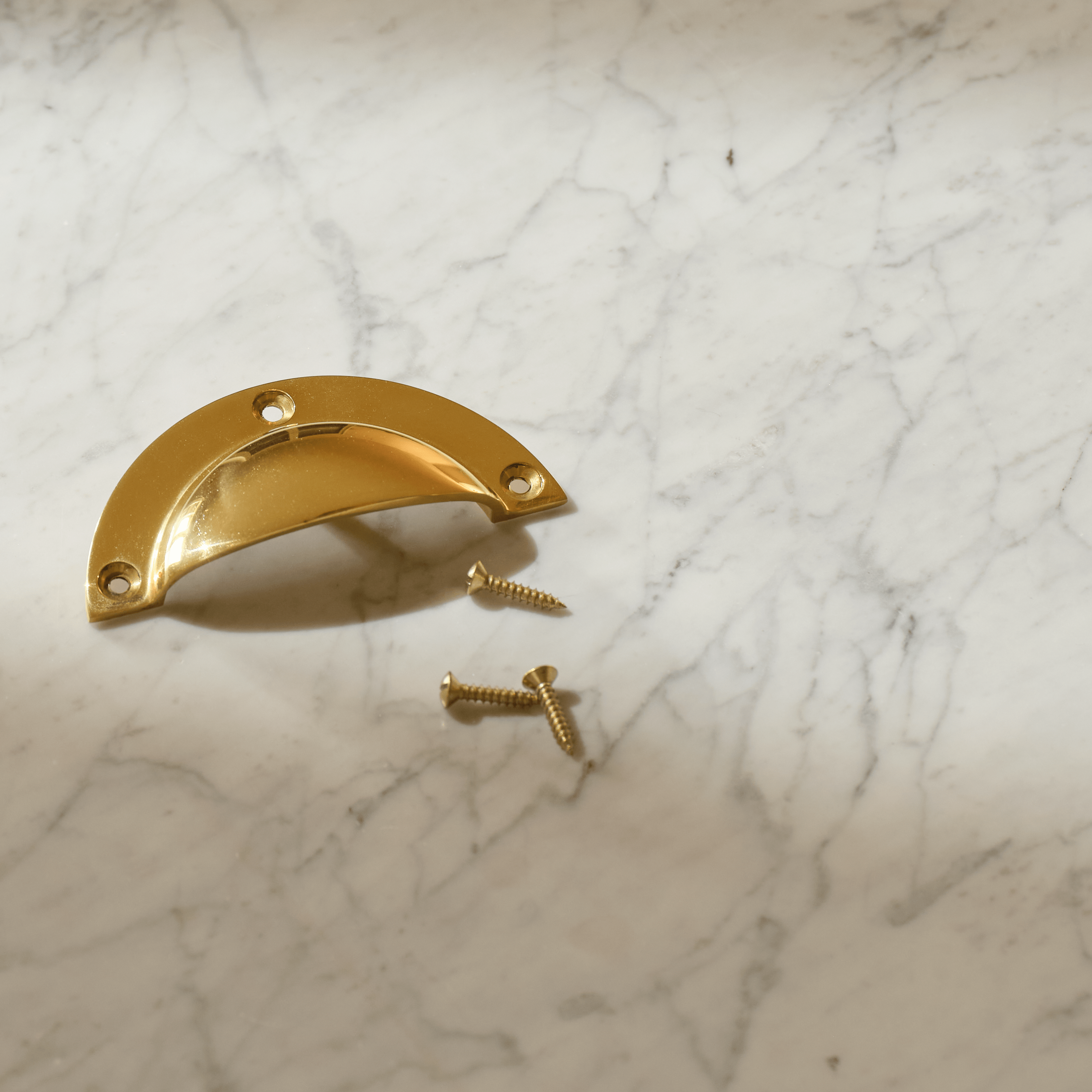 Neptune Handles & Hardware Brass Barlow Cup Handle, Set of 2