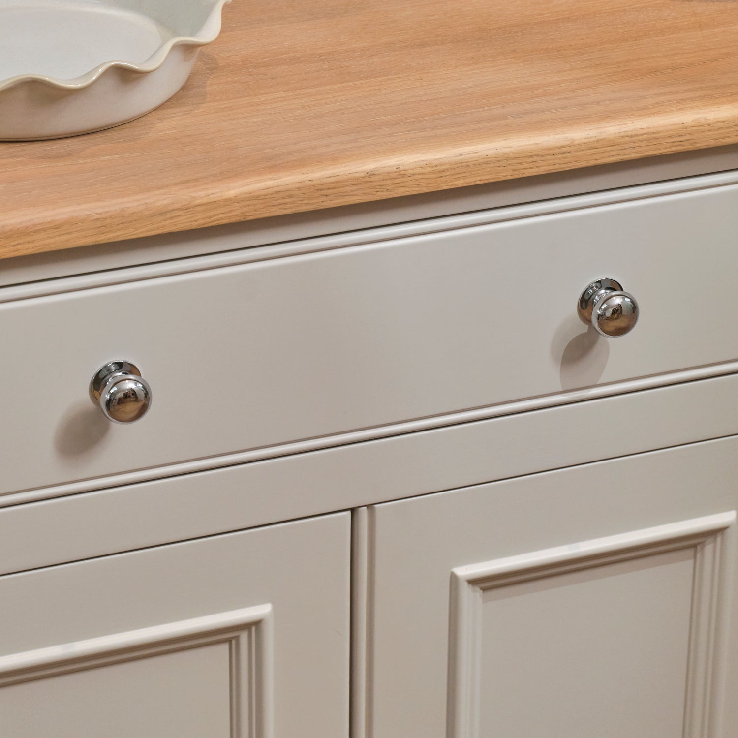 Neptune Handles & Hardware Chrome Chichester Medium Mushroom Knob, Set of 2