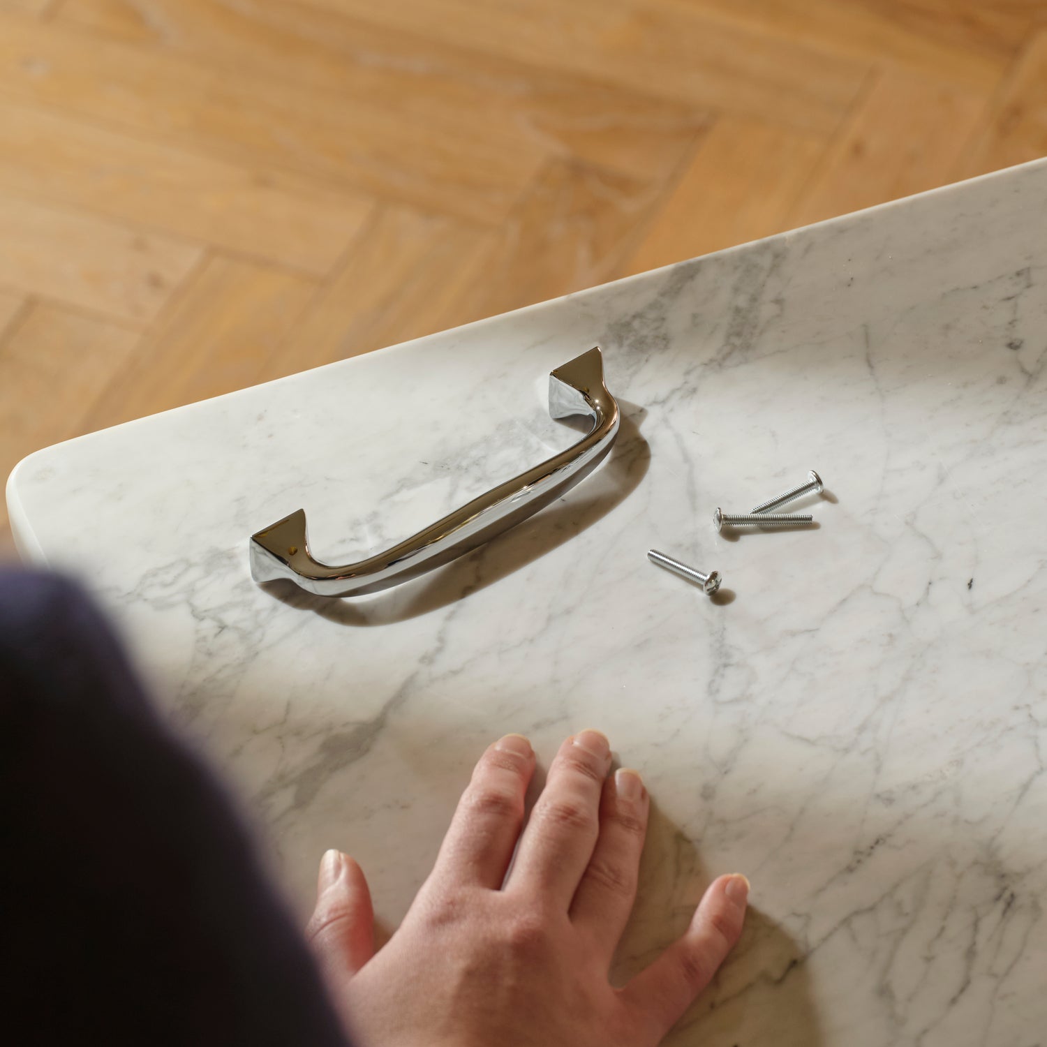 Neptune Handles & Hardware Chrome Warwick Medium Handle, Set of 2