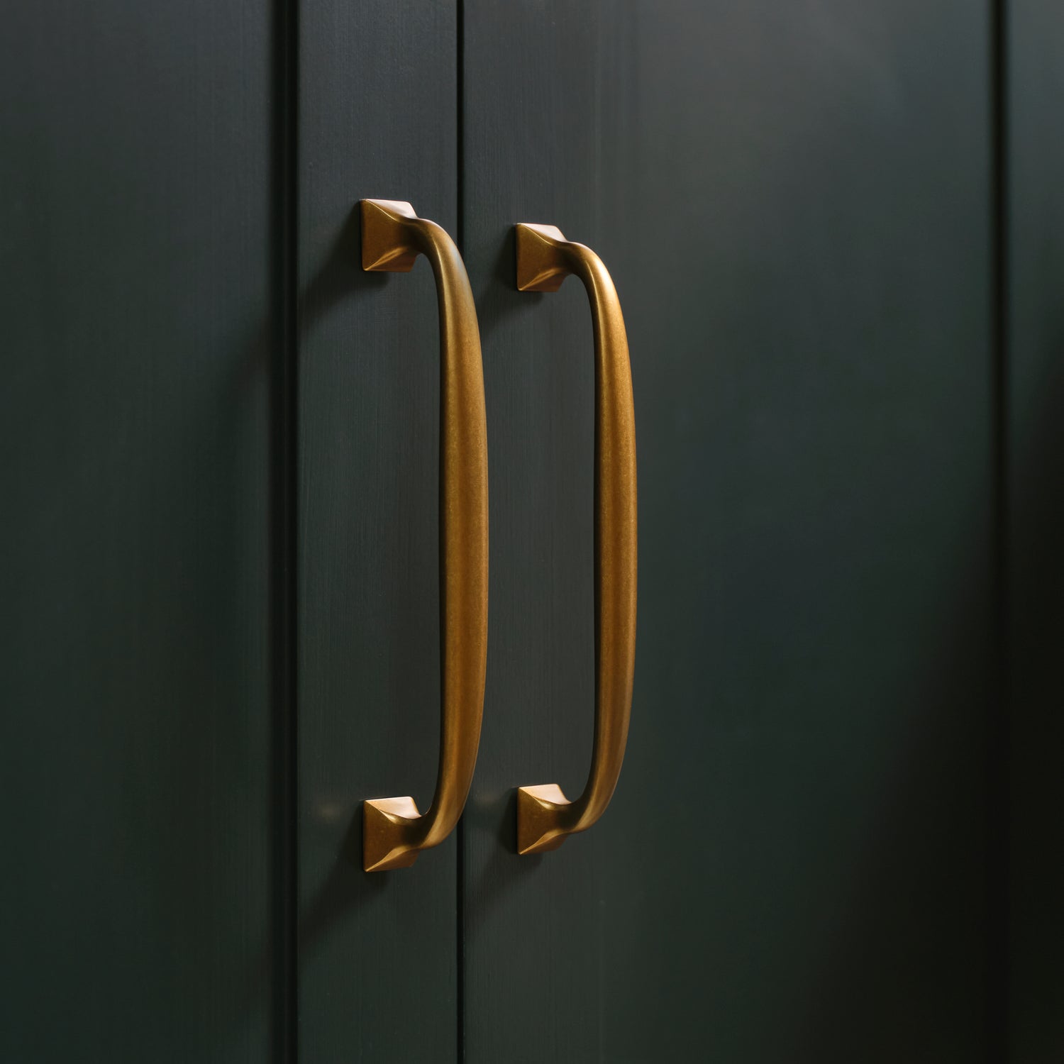 Neptune Handles & Hardware Flattened Brass Warwick Large Handle, Set of 2